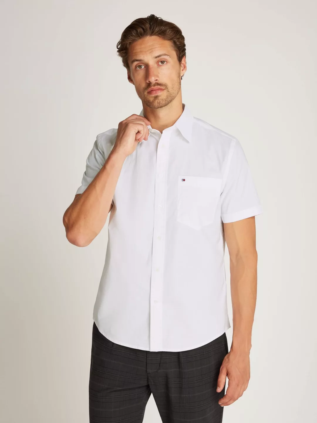 Tommy Hilfiger Kurzarmhemd "FLEX POPLIN SOLID S/S SHIRT" günstig online kaufen