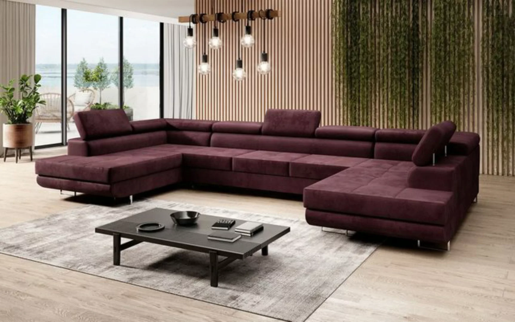 Baidani Sofa Sofa Taormina mit Schlaf- und Klappfunktion (Samt), inkl. Aufb günstig online kaufen