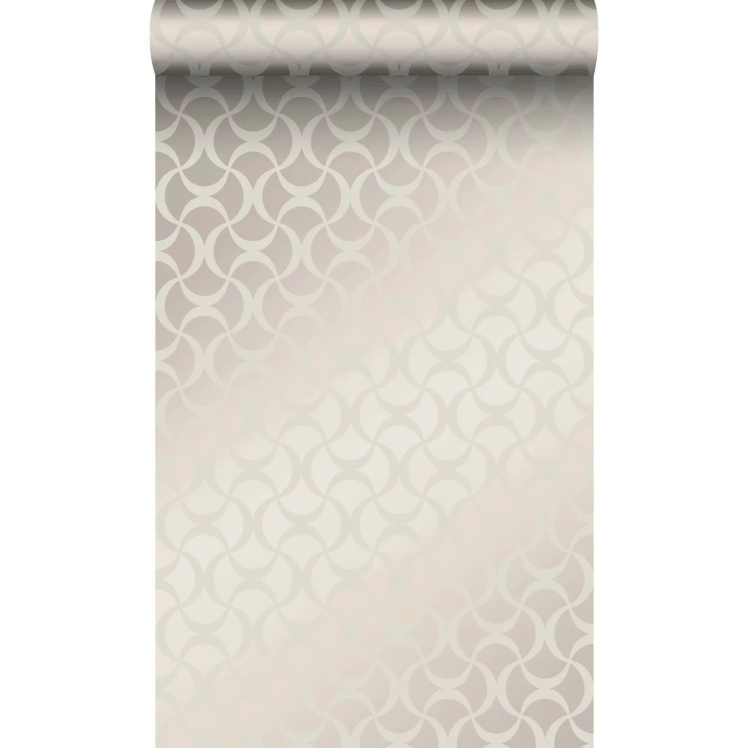 Origin Wallcoverings Tapete Grafisches Muster Silber 53 cm x 10,05 m 345739 günstig online kaufen