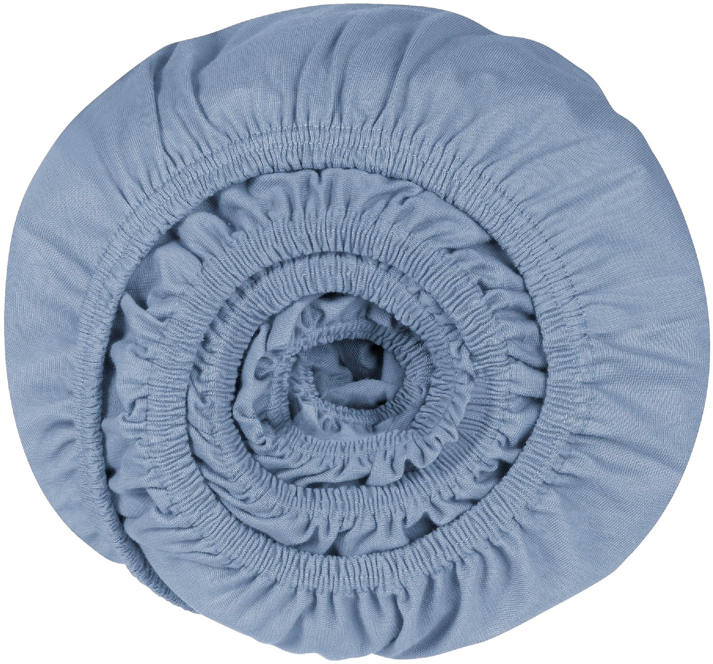 SCHIESSER Spannbettlaken 100% Baumwolle hellblau Gr. 180 x 200 günstig online kaufen