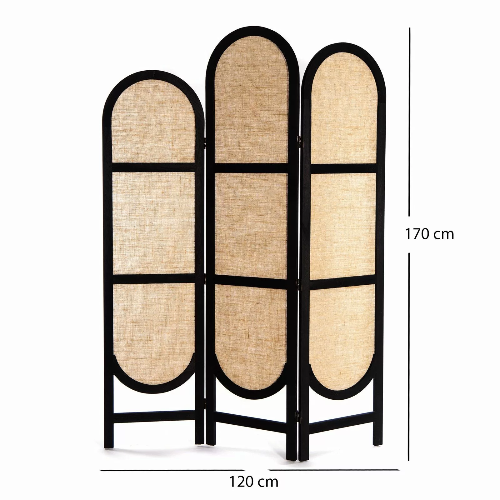 CREEDWOOD Paravent RAUMTEILER "ARCO", Leinen, 170 günstig online kaufen