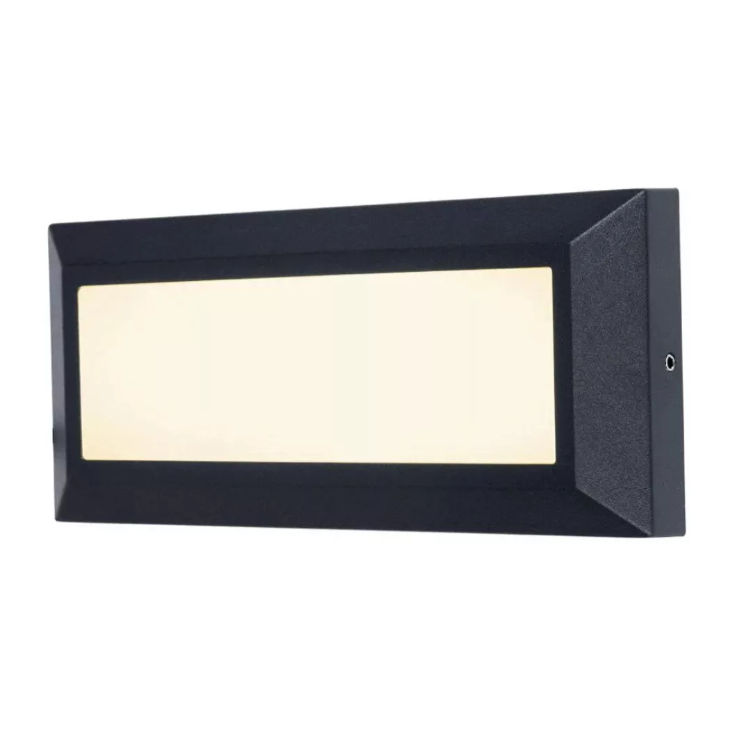LED-Außenwandlampe Helena, frontal 23 cm schwarz günstig online kaufen
