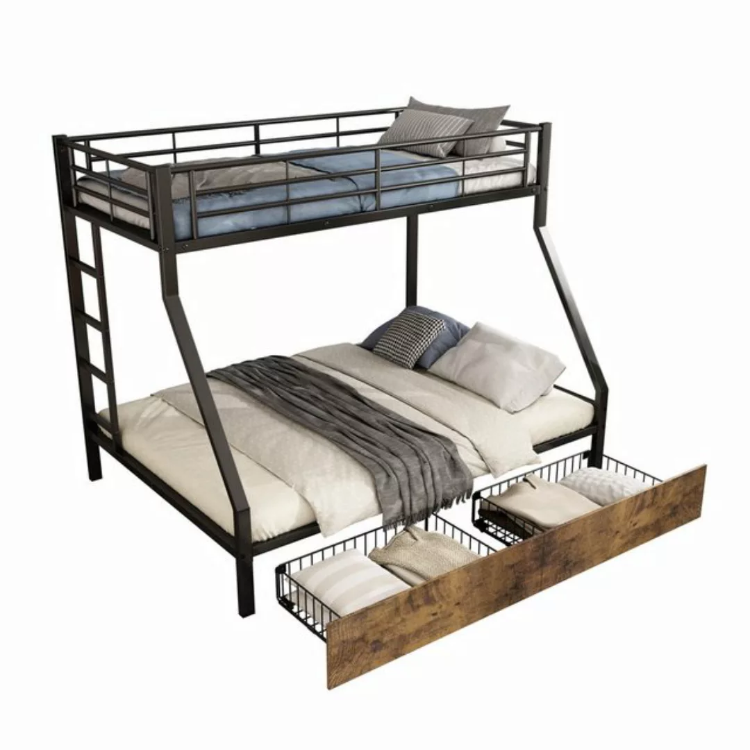 Odikalo Etagenbett Jugendbett Eisenbett Geeignet Schubladen Eisen+MDF 90x20 günstig online kaufen