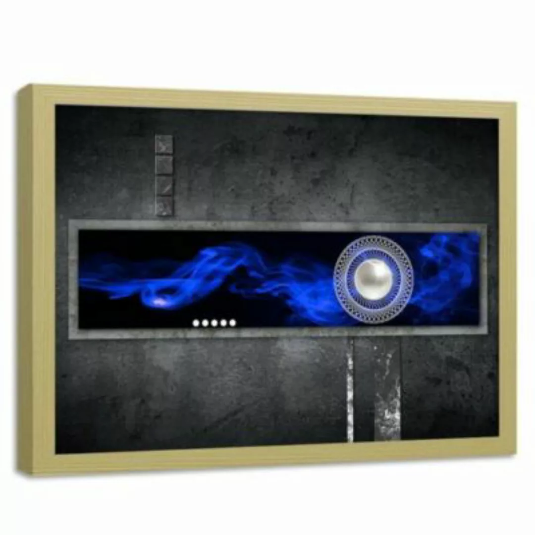 FEEBY® Kunst blaue Abstraktion Leinwandbilder bunt Gr. 90 x 60 günstig online kaufen