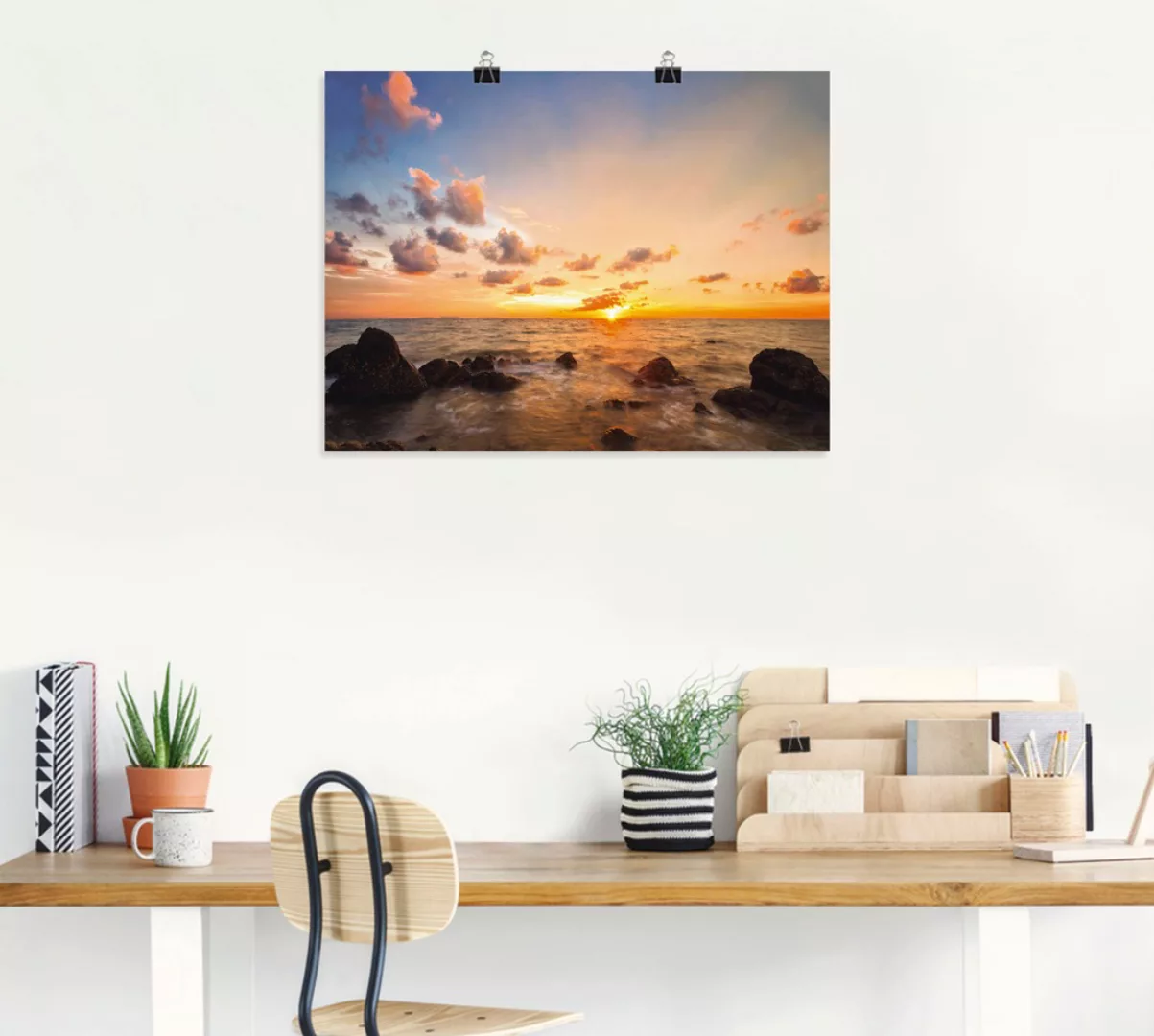 Artland Wandbild "Sonnenuntergang", Sonnenaufgang & -untergang, (1 St.), al günstig online kaufen