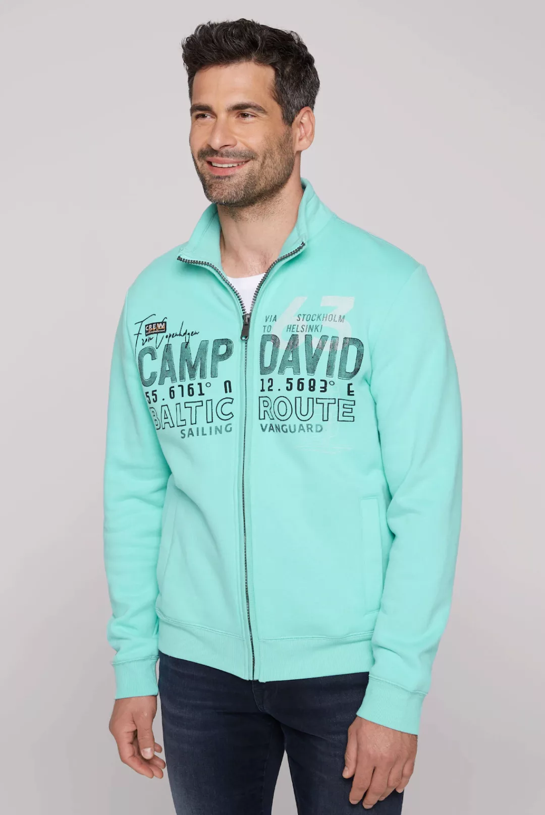 CAMP DAVID Sweatjacke, mit Stehkragen günstig online kaufen