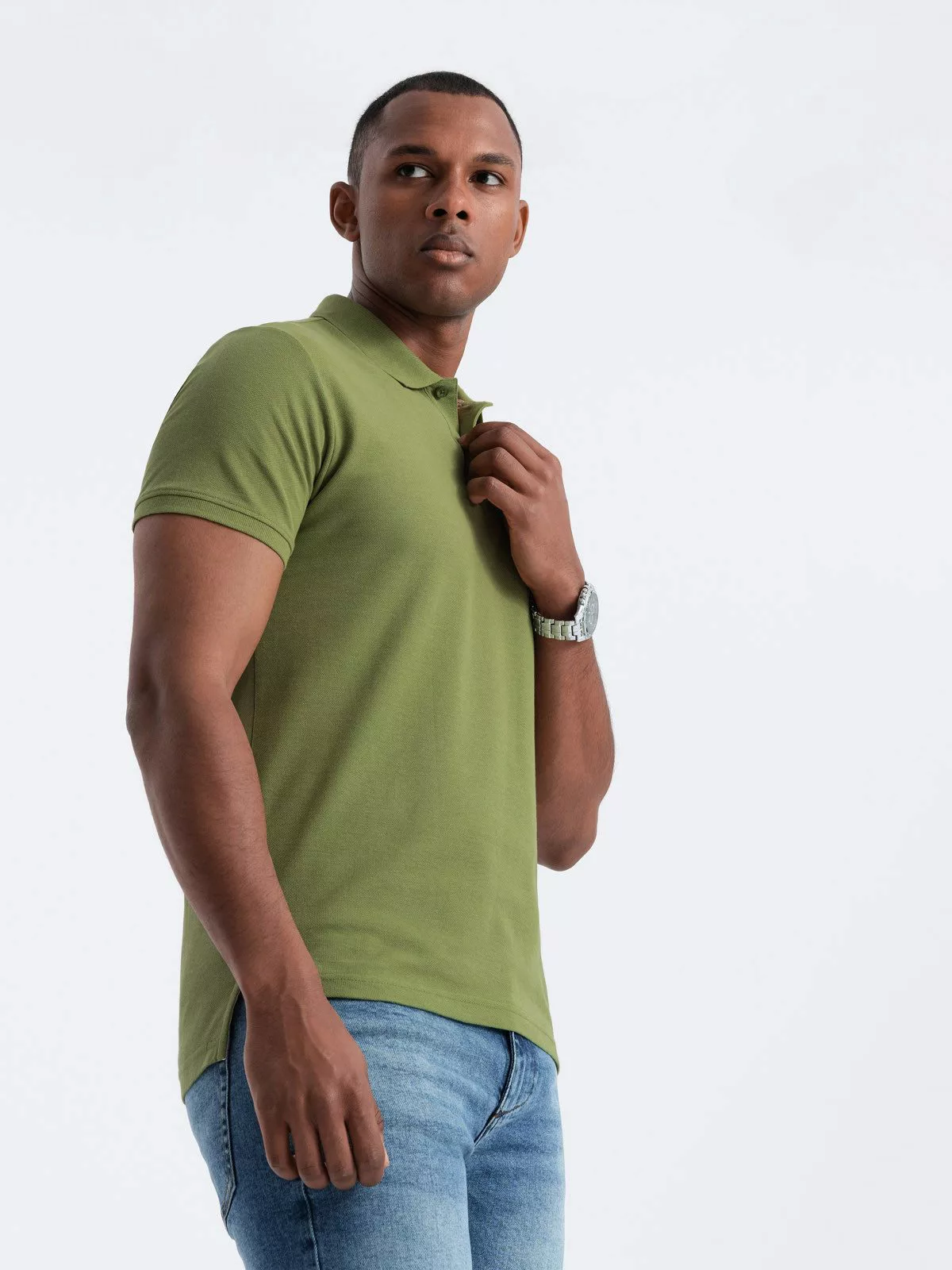 OMBRE Poloshirt Herren-Poloshirt aus Piqué-Strick BASIC günstig online kaufen