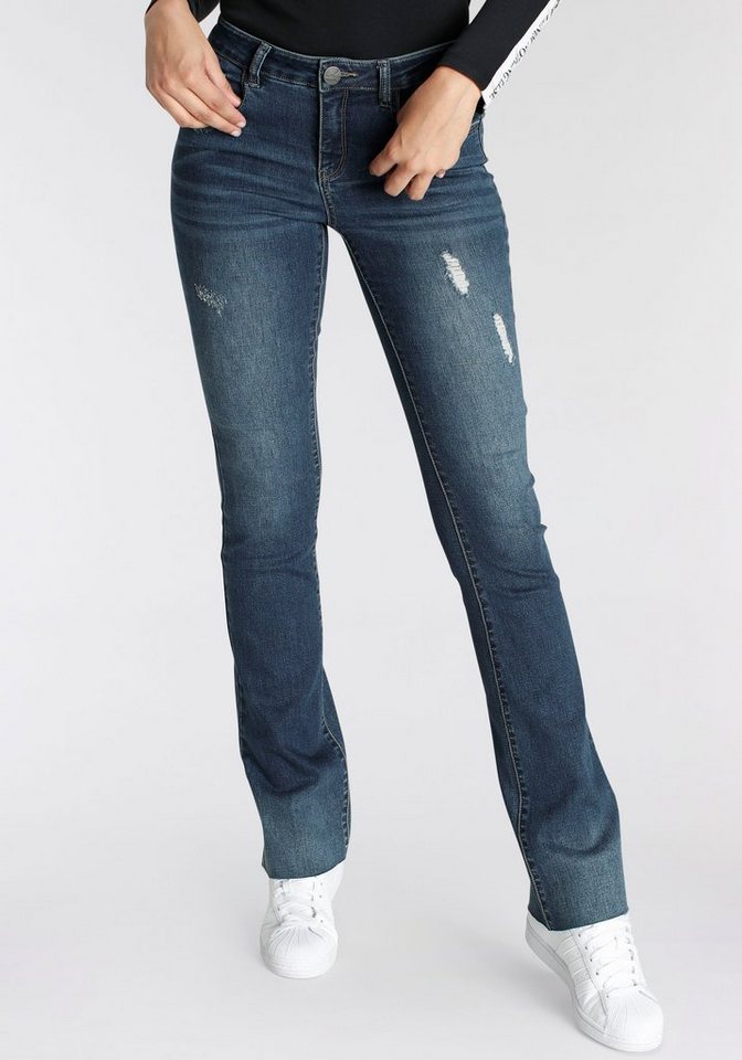 Arizona Bootcut-Jeans Ultra-Stretch Mid-Waist günstig online kaufen