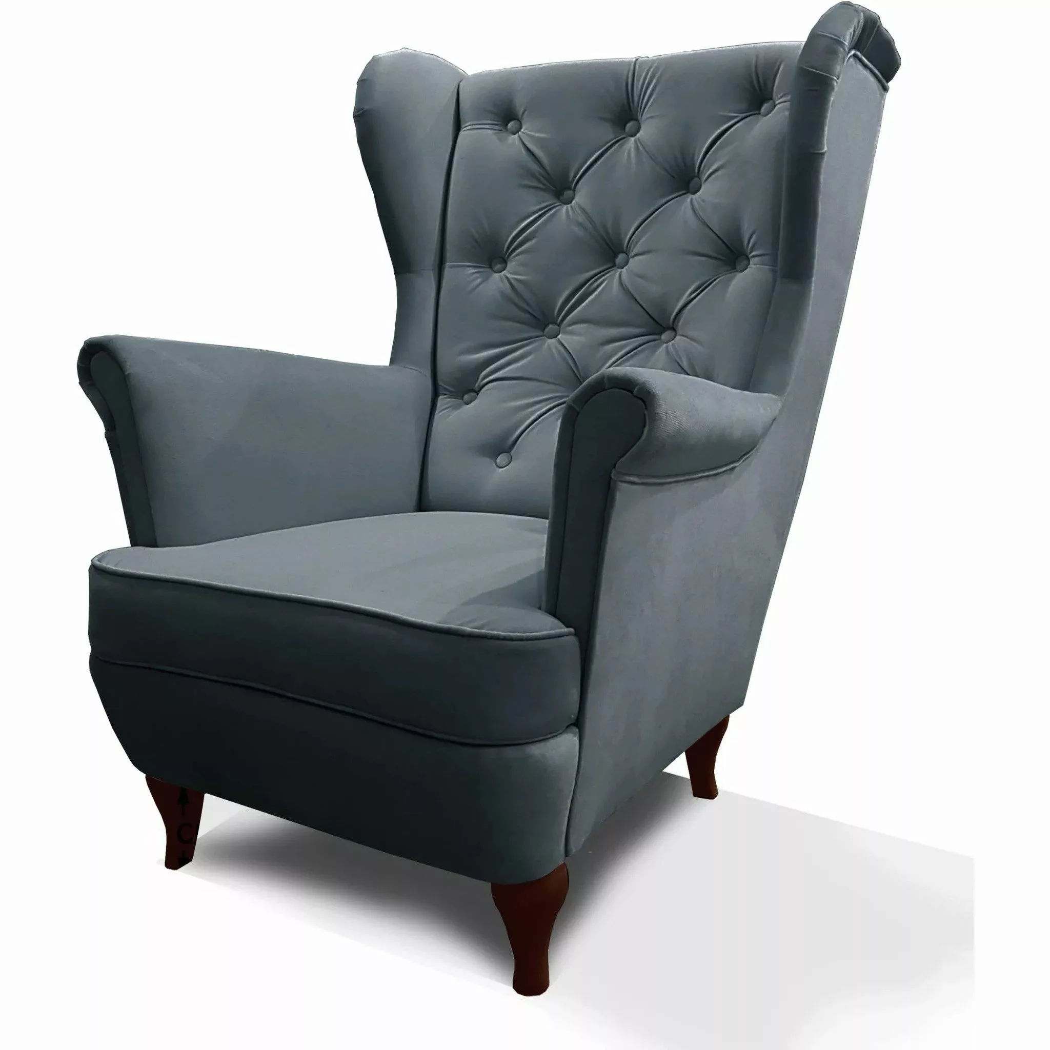 Beautysofa Ohrensessel Sessel FALCO Chesterfield Wohnzimmersessel günstig online kaufen