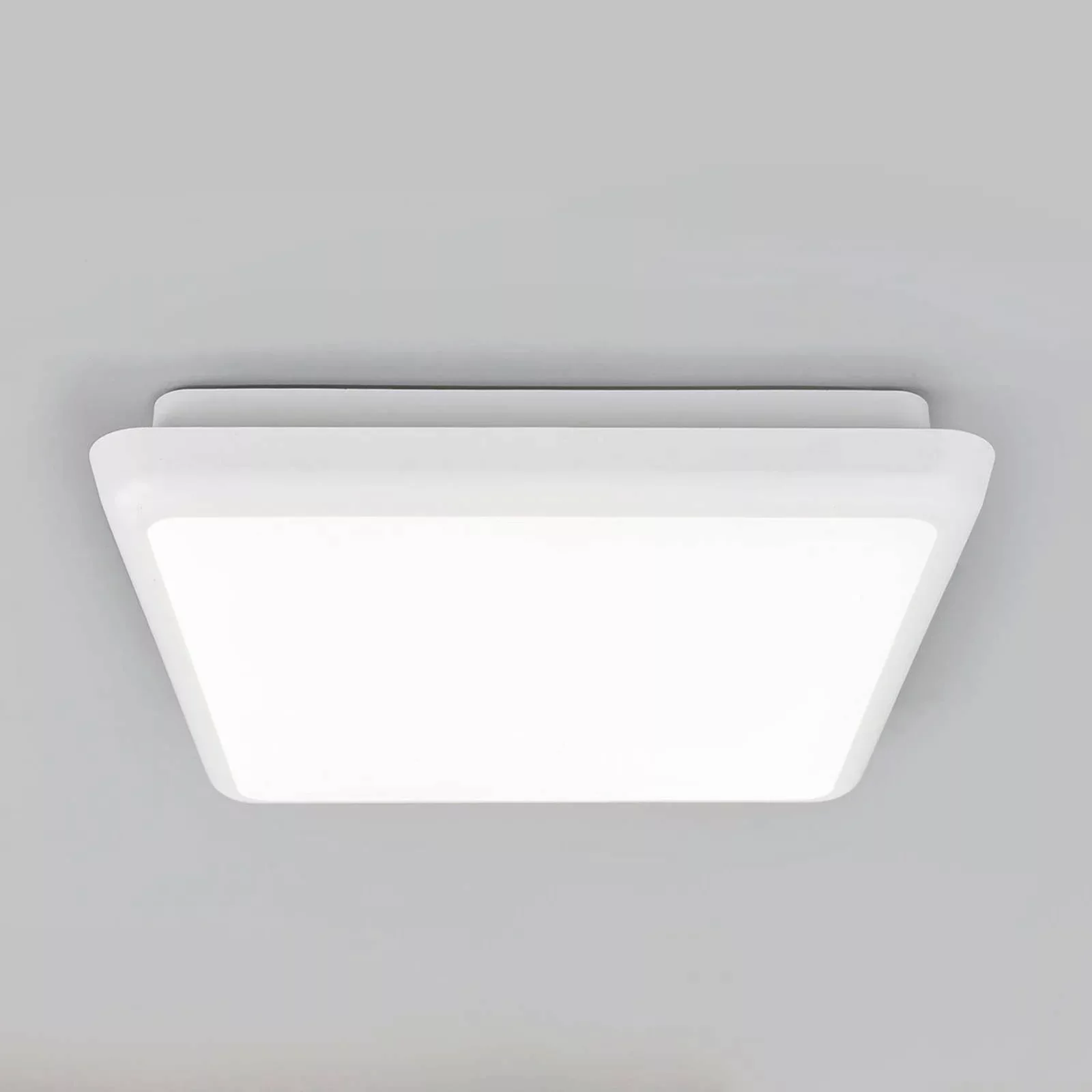 Arcchio LED-Deckenleuchte Augustin, 25 x 25 cm, weiß, IP54 günstig online kaufen