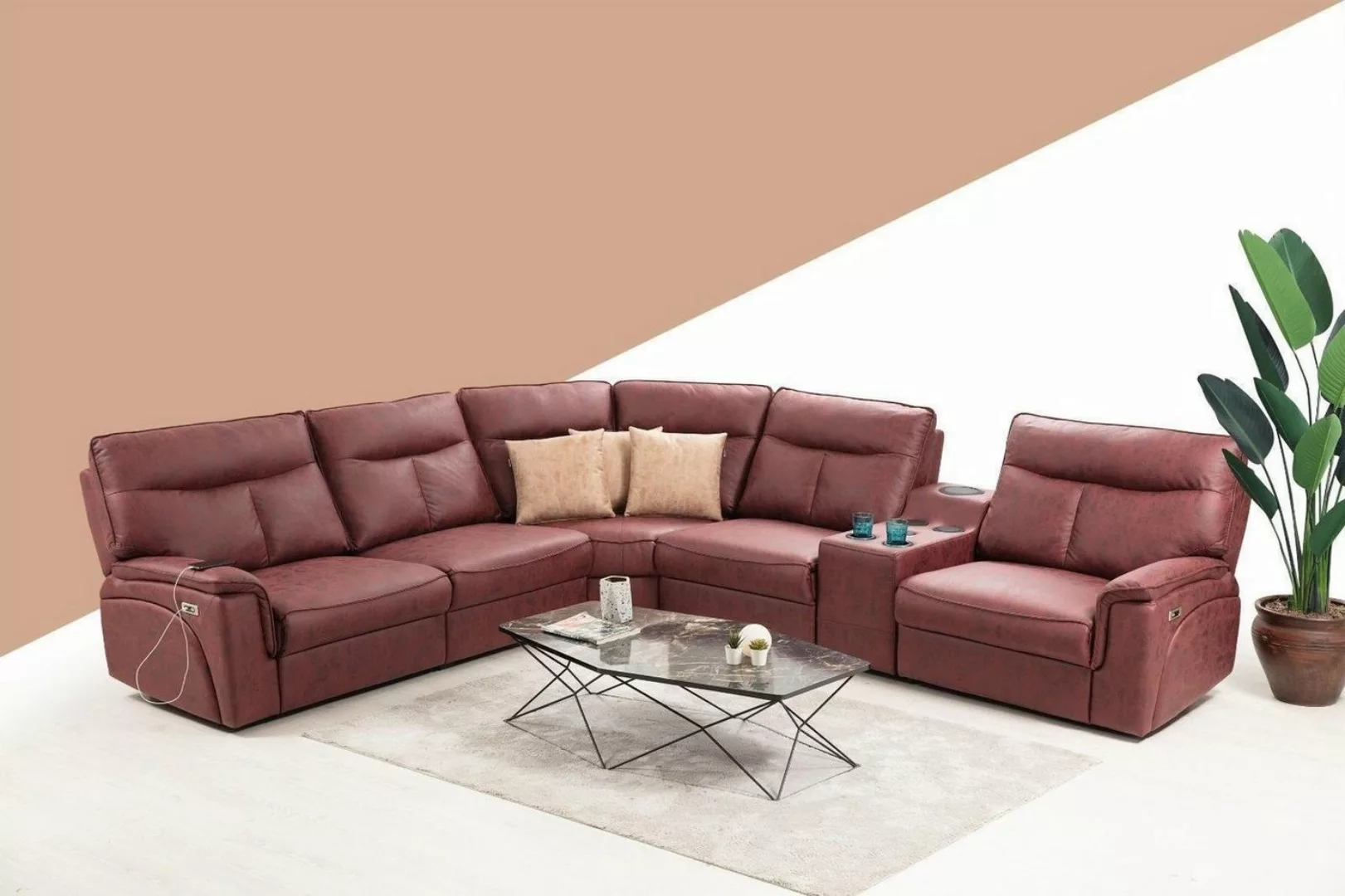 JVmoebel Ecksofa Ecksofa L-Form Design Wohnzimmer Luxus Sitzmöbel Modern Ro günstig online kaufen
