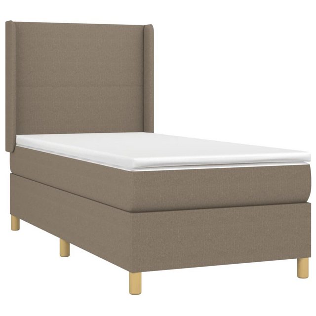 vidaXL Boxspringbett Boxspringbett mit Matratze Taupe 80x200 cm Stoff Bett günstig online kaufen