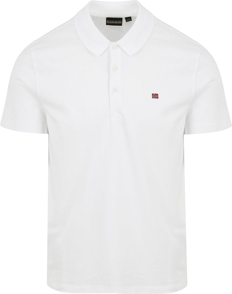 Napapijri Poloshirt Elegantes Herren-Poloshirt in Weiß mit Stickerei günstig online kaufen