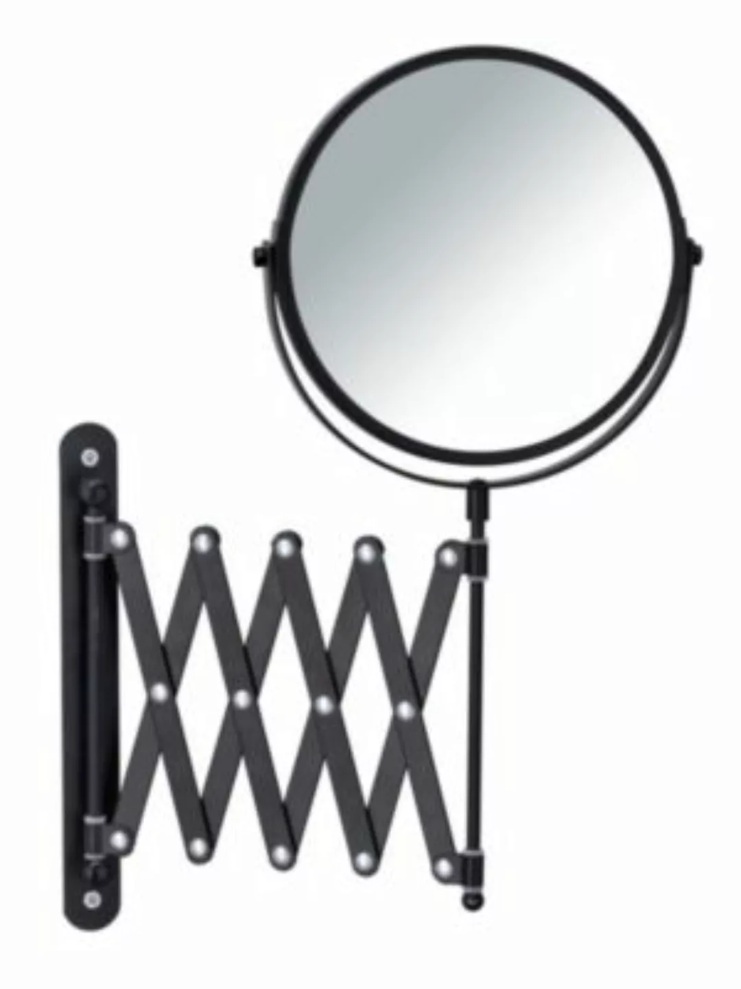 WENKO Kosmetik-Wandspiegel Teleskop Exclusiv Schwarz, Wandspiegel, 3-fach V günstig online kaufen