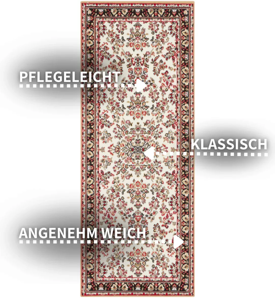 Home affaire Teppich »Halton«, rechteckig, 8 mm Höhe, Kurzflor, Orient-Opti günstig online kaufen