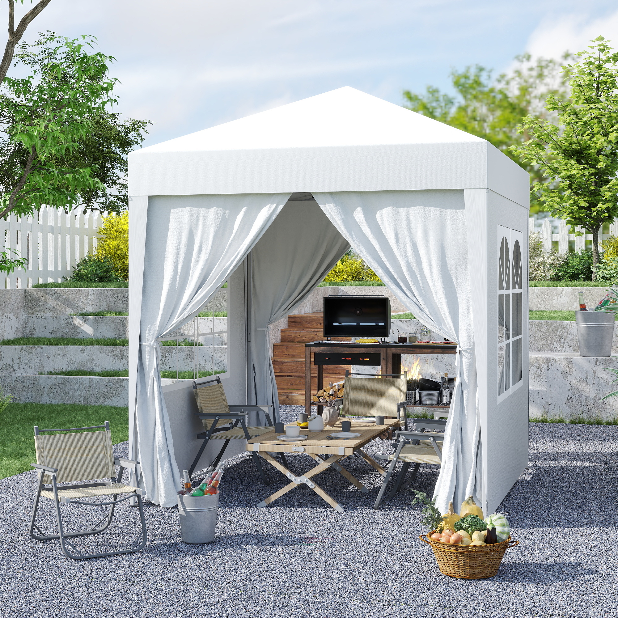 Outsunny Faltpavillon Gartenzelt mit Tragetasche,Festzelt mit günstig online kaufen