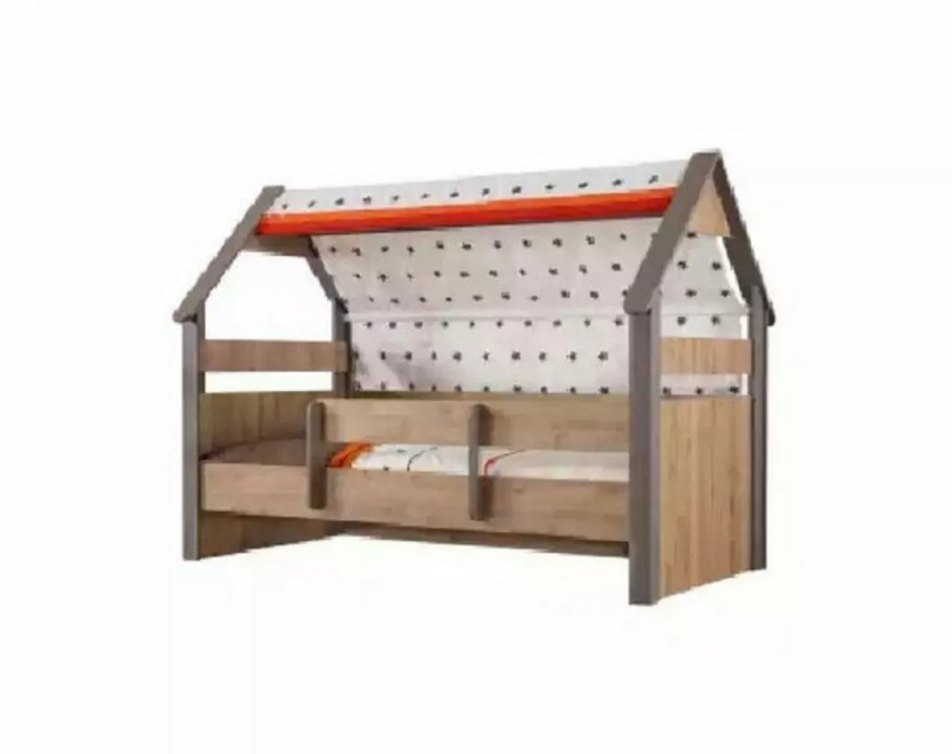 JVmoebel Bett Braun Kinderbett Bett Kinderzimmer Holz Betten Kindermöbel (1 günstig online kaufen