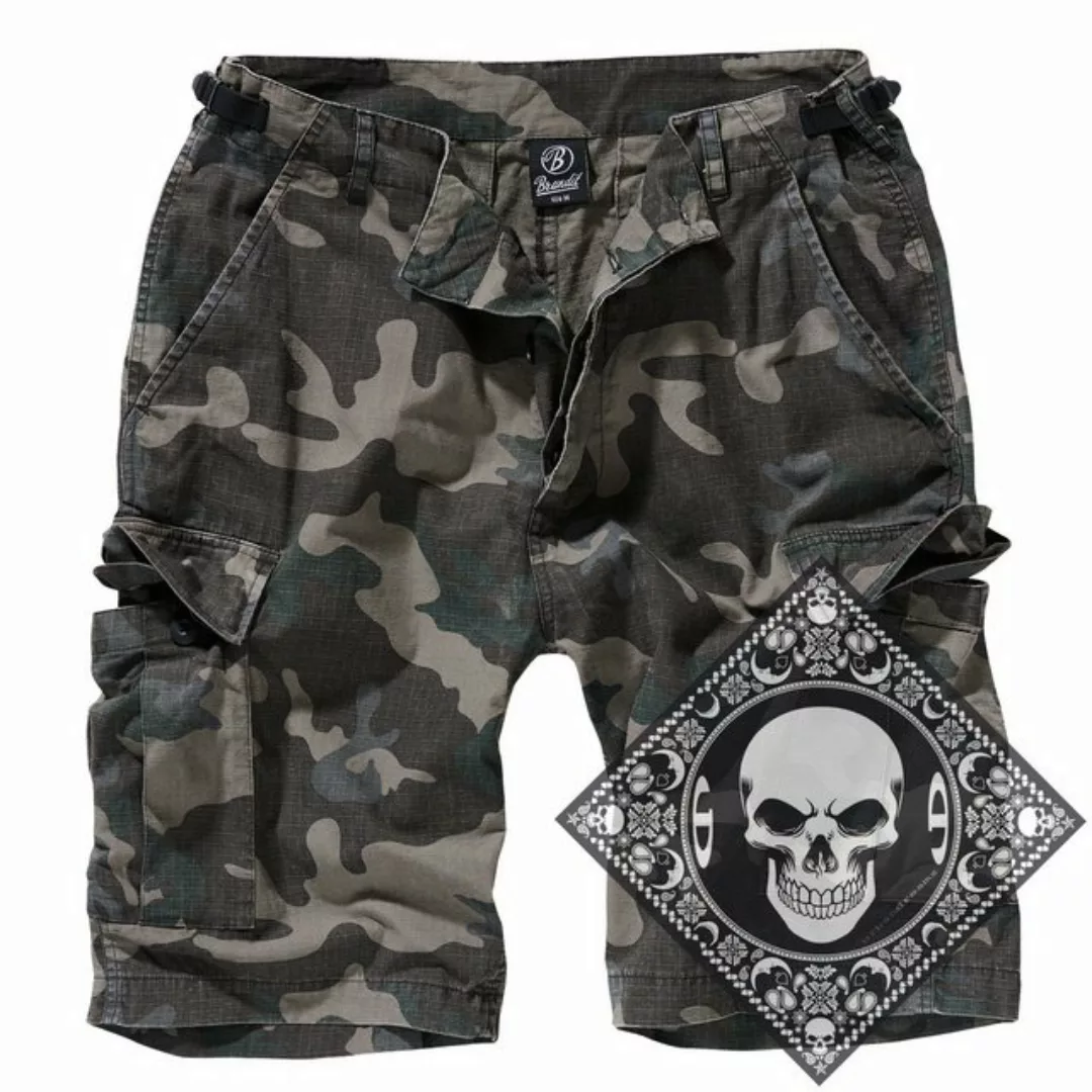 Brandit Cargoshorts Cargo Shorts kurze Hose Ripstop Army mit UD Bandana günstig online kaufen