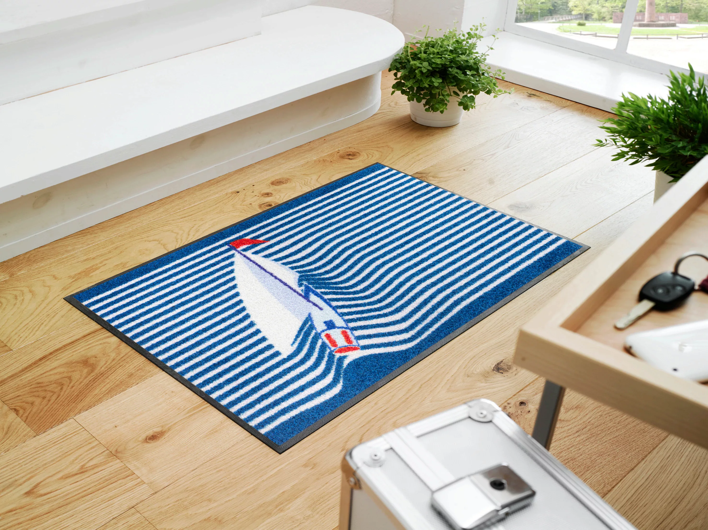 wash+dry by Kleen-Tex Fußmatte »Sailing Boat«, rechteckig, 7 mm Höhe günstig online kaufen