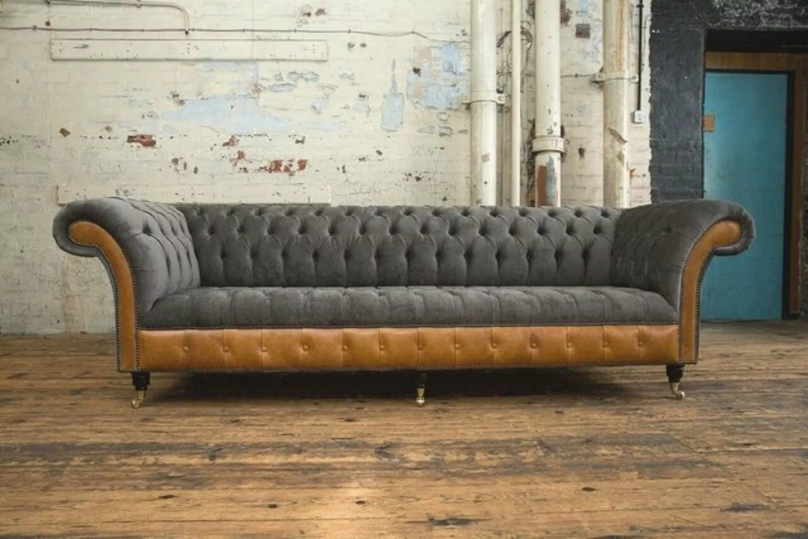 JVmoebel Chesterfield-Sofa, Chesterfield 4 Sitzer Sofa Design Sofa Couch 26 günstig online kaufen