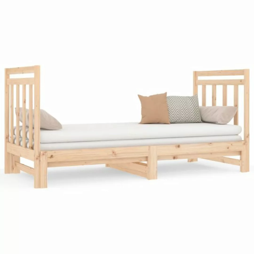 vidaXL Gästebett Gästebett Tagesbett Ausziehbar 2x90x190 cm Massivholz Kief günstig online kaufen