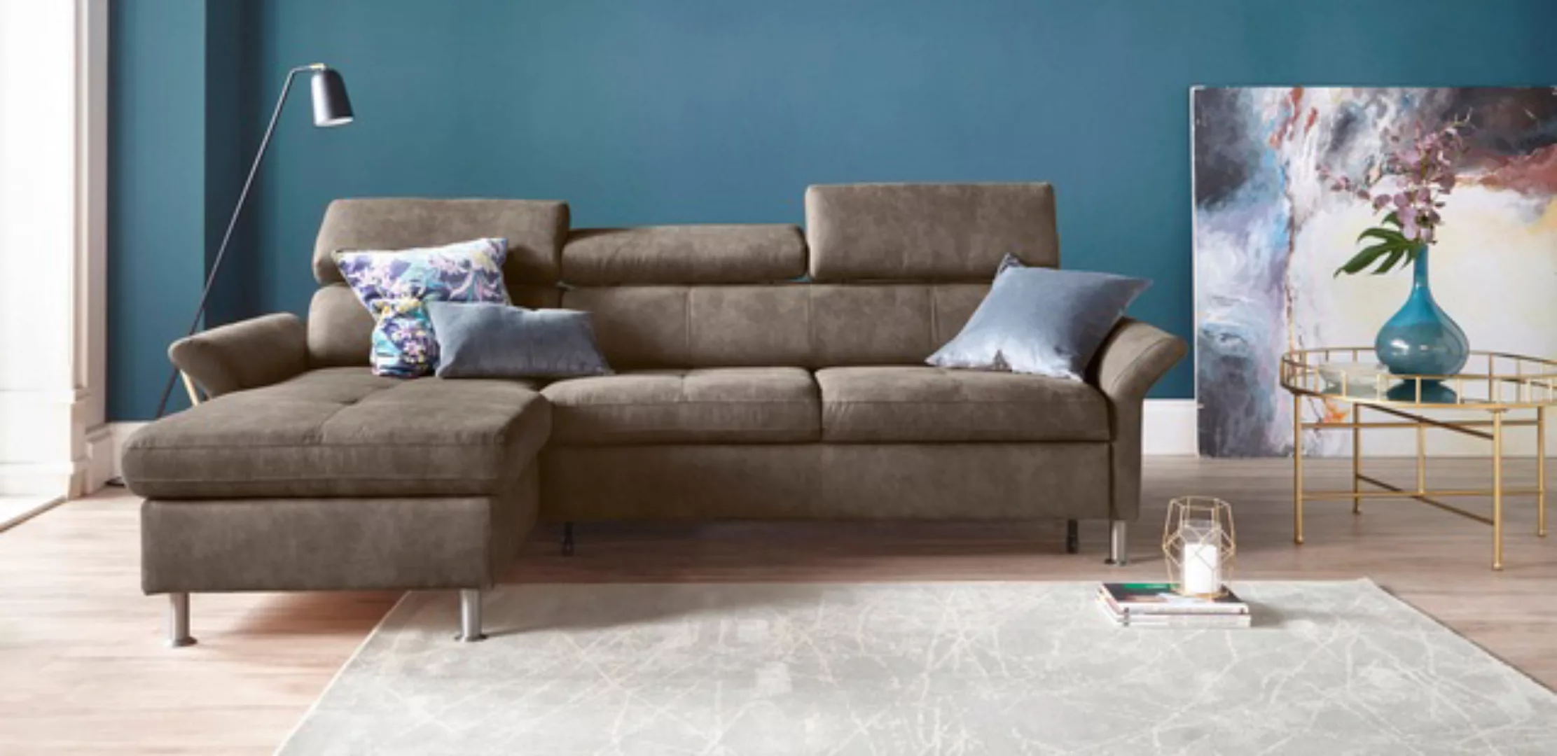 exxpo - sofa fashion Ecksofa »Maretto, bequem und komfortabel, L-Form«, ink günstig online kaufen