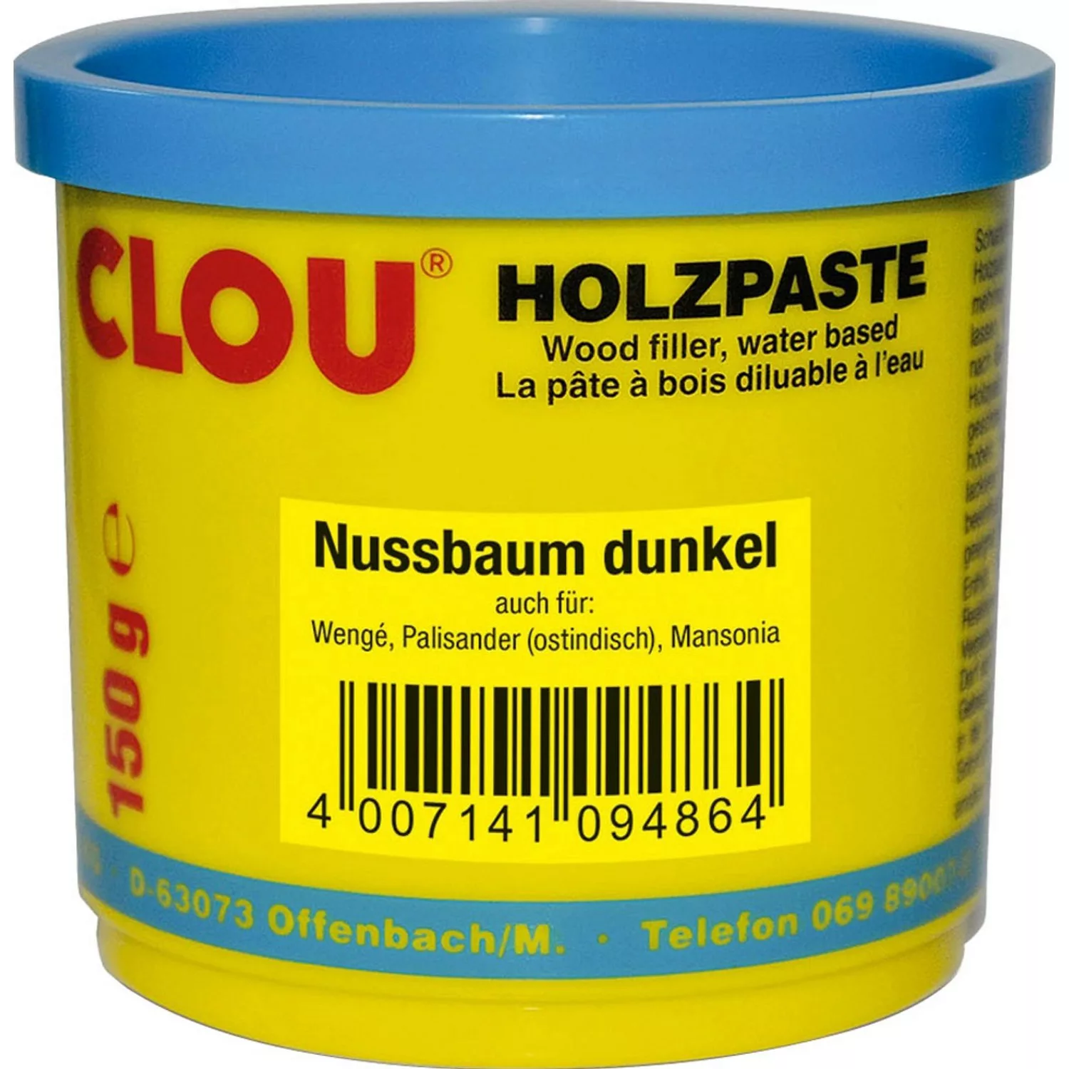 Clou Holzpaste wasserverdünnbar Nussbaum Dunkel 150 g günstig online kaufen