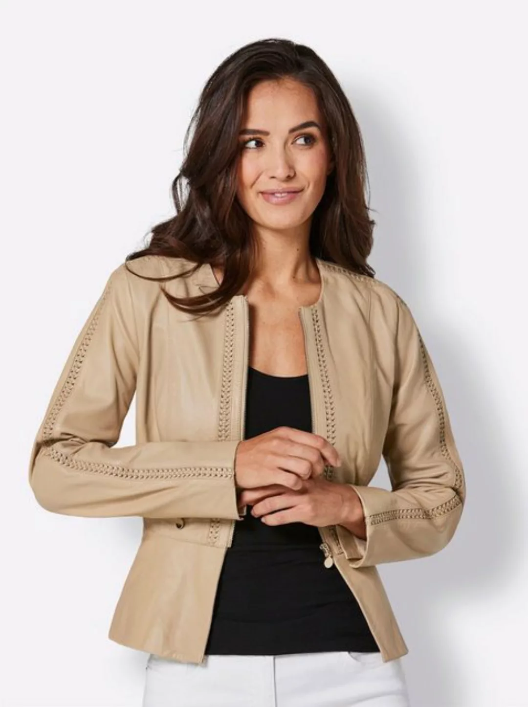 creation L Blusenblazer Lammnappa-Lederblazer günstig online kaufen