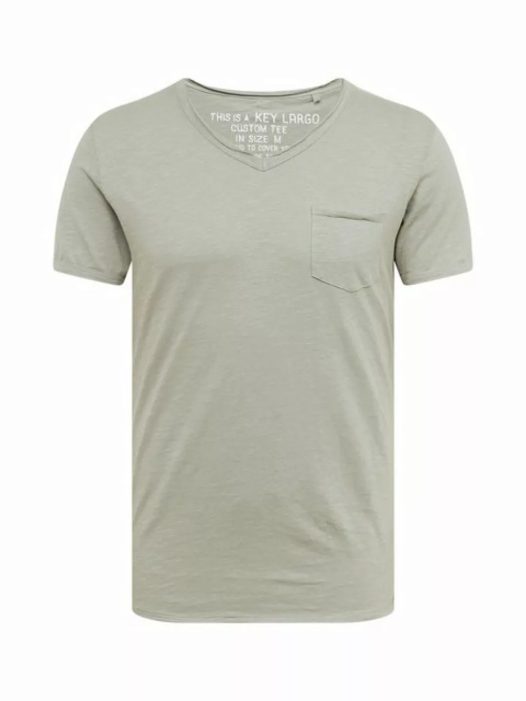 Key Largo T-Shirt Water vintage Look uni Basic MT00780 V-Ausschnitt unifarb günstig online kaufen