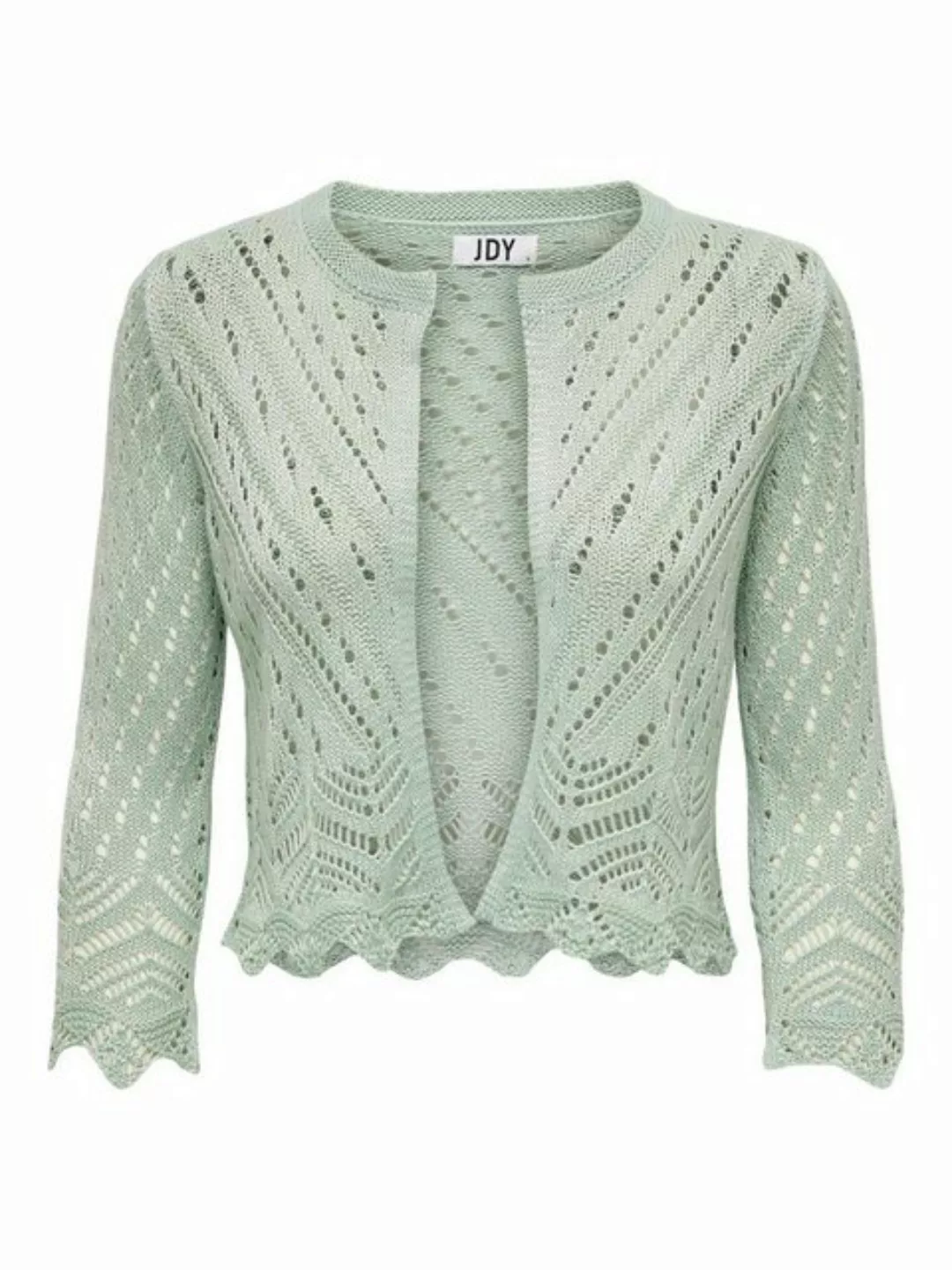 JACQUELINE de YONG Cardigan Kurze Struktur Strickjacke 3/4 Arm Häkelspitze günstig online kaufen