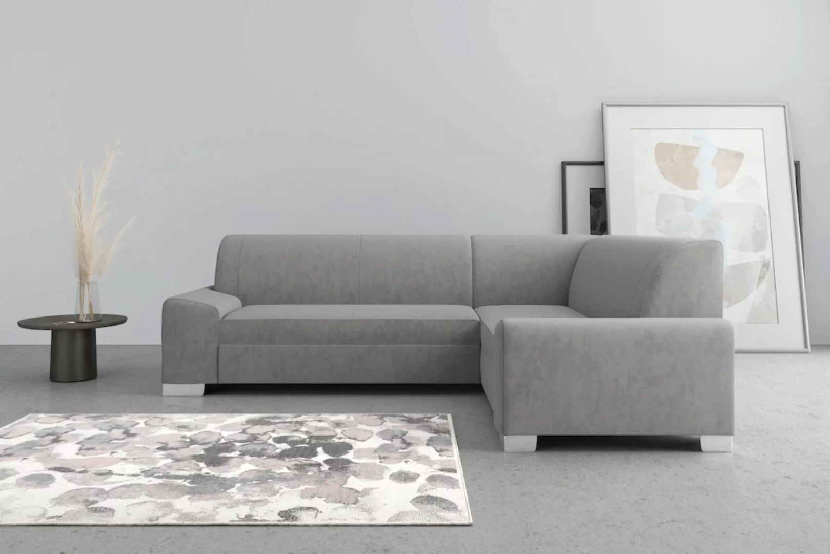 DOMO collection Ecksofa "Anzio L-Form", Wahlweise mit Bettfunktion und Fede günstig online kaufen