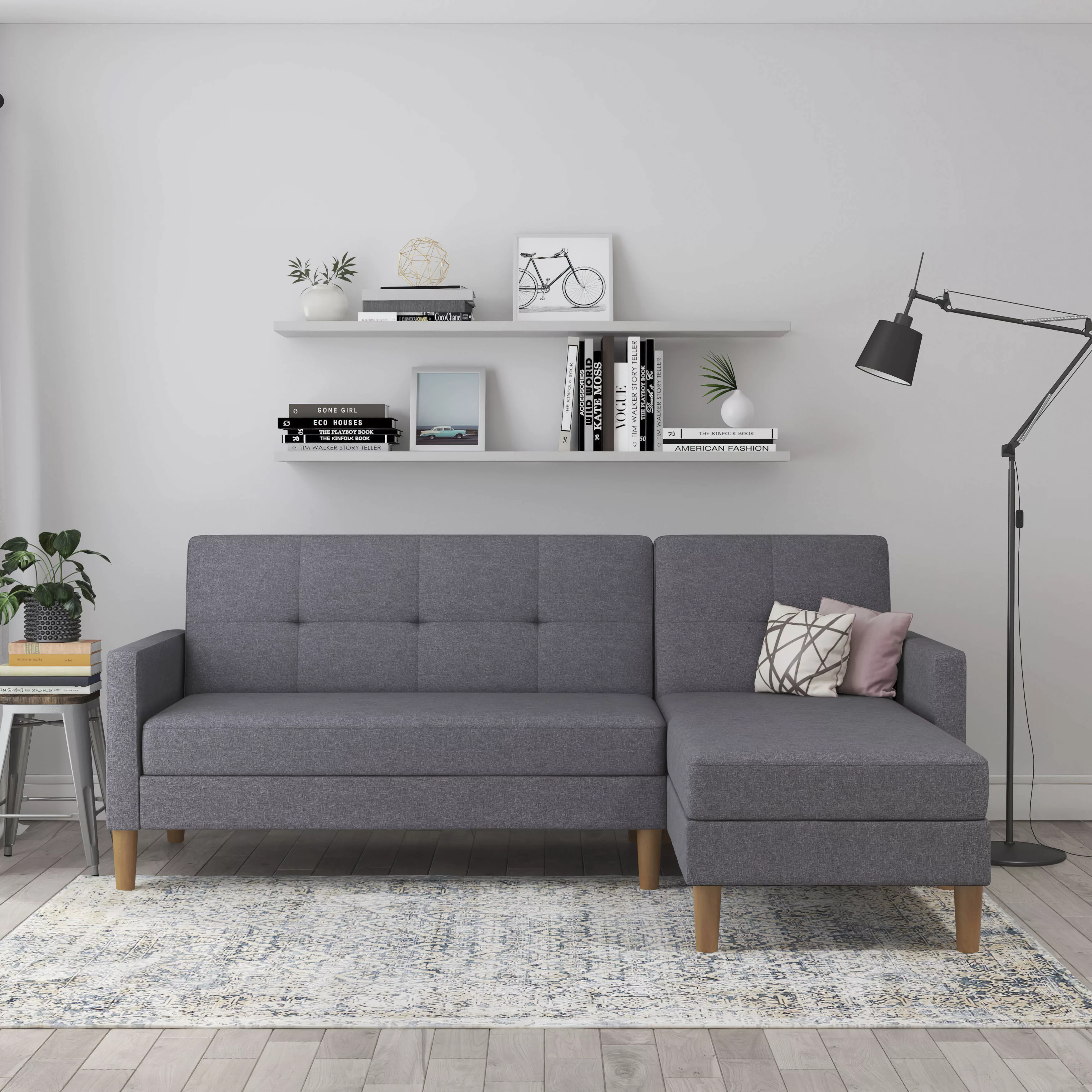 Dorel Home Ecksofa "Lilly, L-Form,", mit Bett-Funktion, Recamiere beidseiti günstig online kaufen