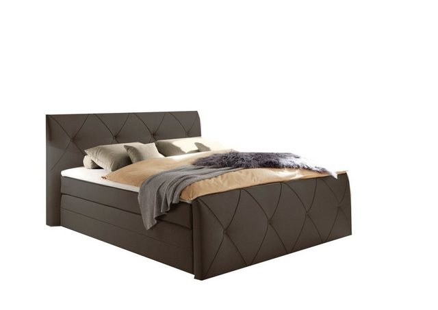 ED EXCITING DESIGN Boxspringliege (180 x 200 cm, Calgary 1 dark chocolate 1 günstig online kaufen