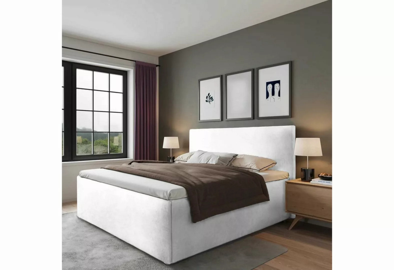 Halmon Schlafkomfort Betten Polsterbett Gent, Seitenhöhe 40cm günstig online kaufen