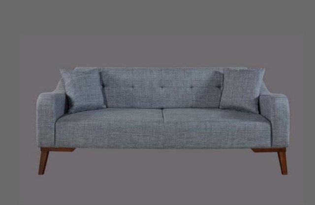 JVmoebel Sofa Sofa 3 Sitz Textil Couch Polster Moderne Couchen Grau Dreisit günstig online kaufen