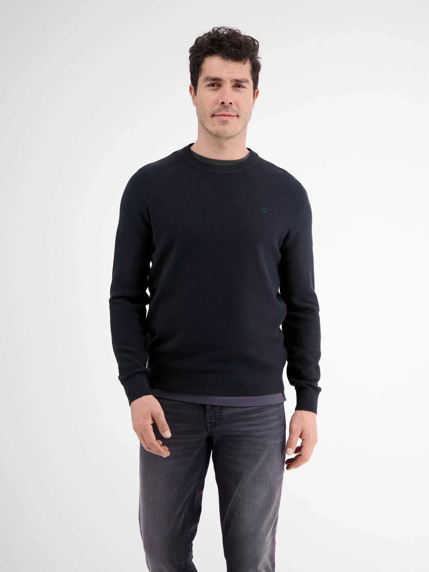 LERROS Sweatjacke "LERROS Sweat-Troyer in Strukturqualität" günstig online kaufen