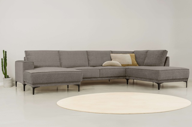 Places of Style Wohnlandschaft »XXL Sofa Oland, Struktur, Flachgewebe, Luxu günstig online kaufen
