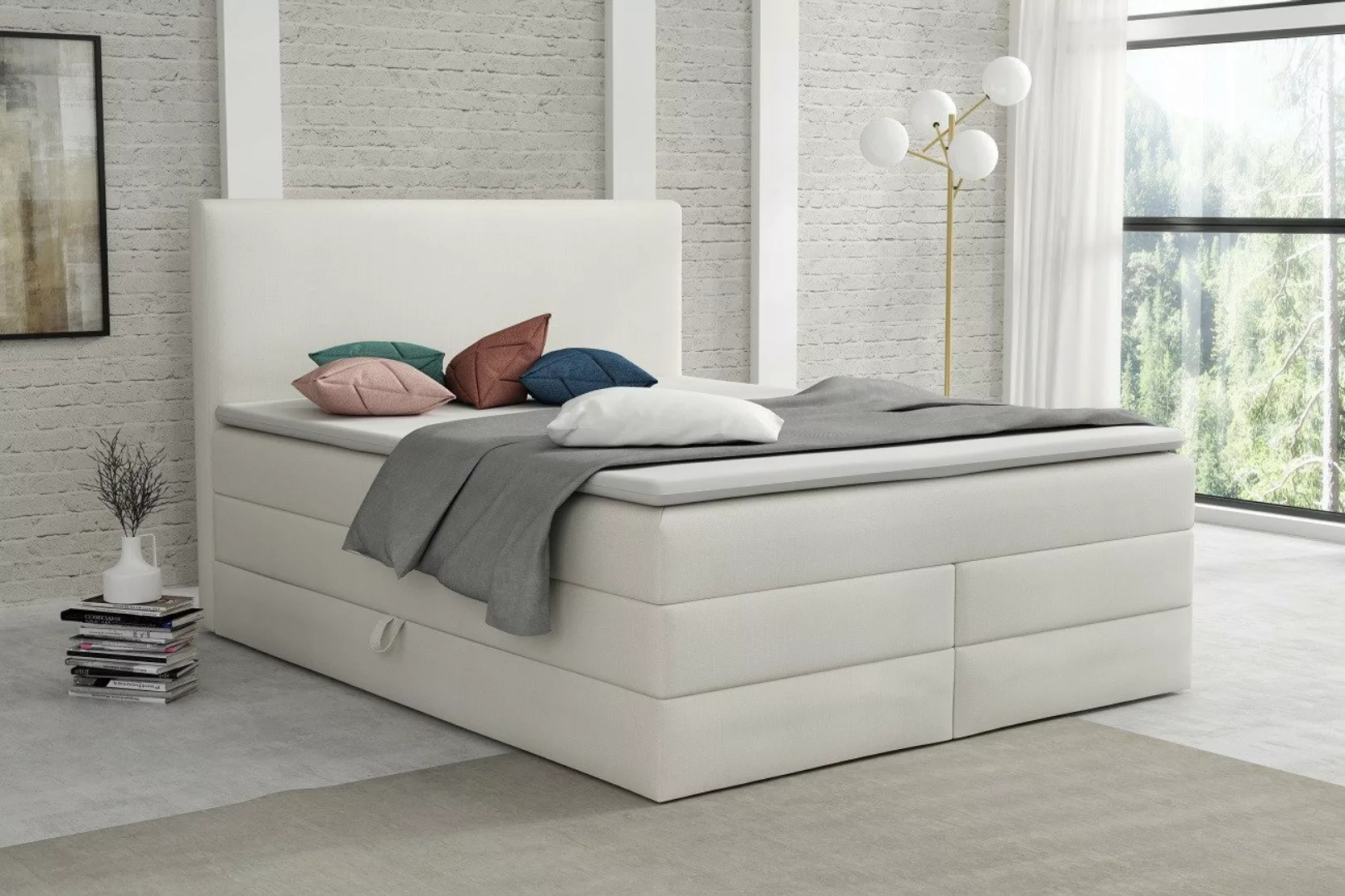 Deine Möbel 24 Boxspringbett BILL Echtes Boxspringbett Polsterbett Komplett günstig online kaufen