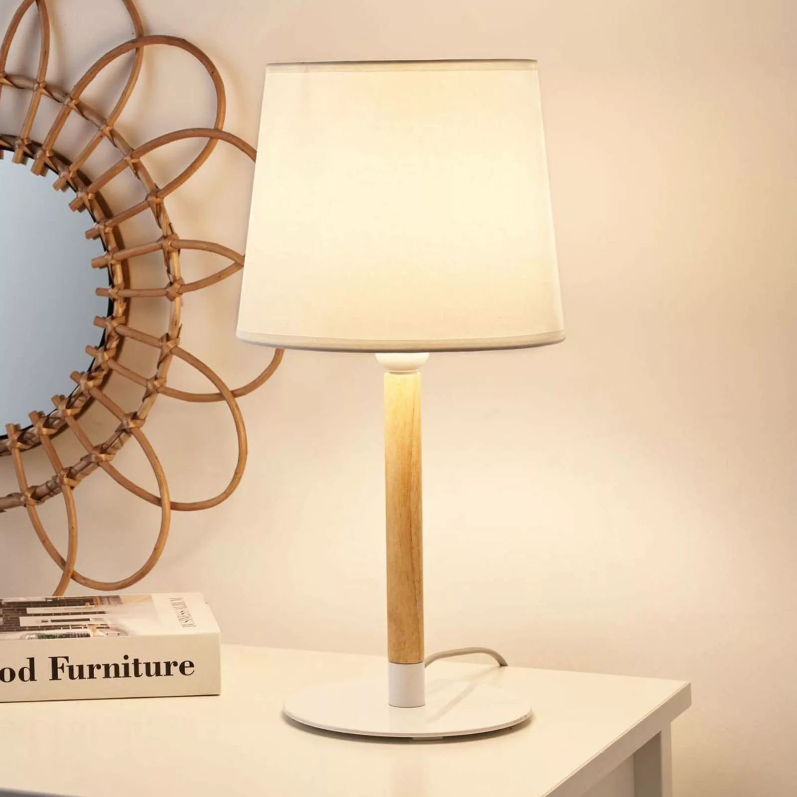 Pauleen Woody Cuddles Tischlampe mit Textilschirm günstig online kaufen