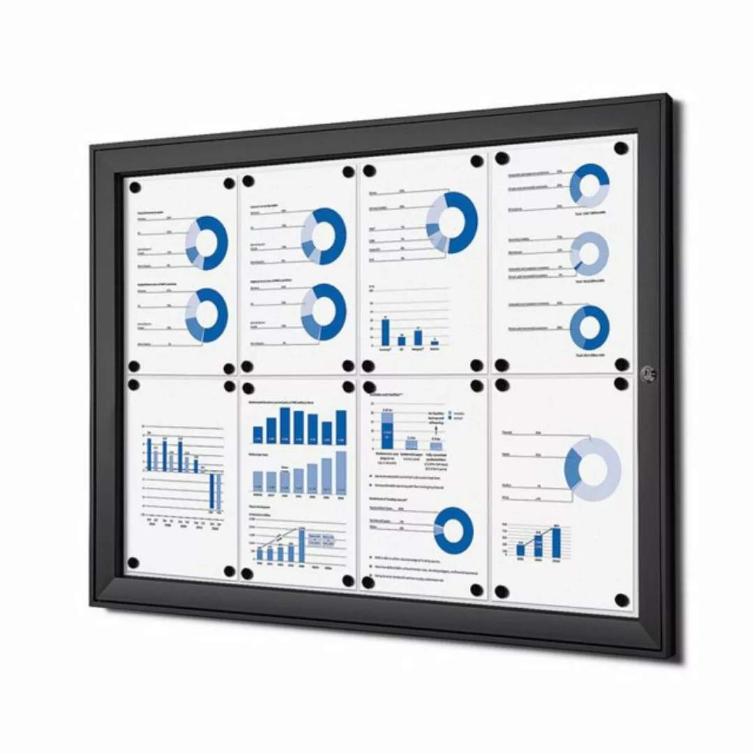 Showdown Displays Hängevitrine für Innen und Außen SCS - 8x DIN A4 - Alumin günstig online kaufen