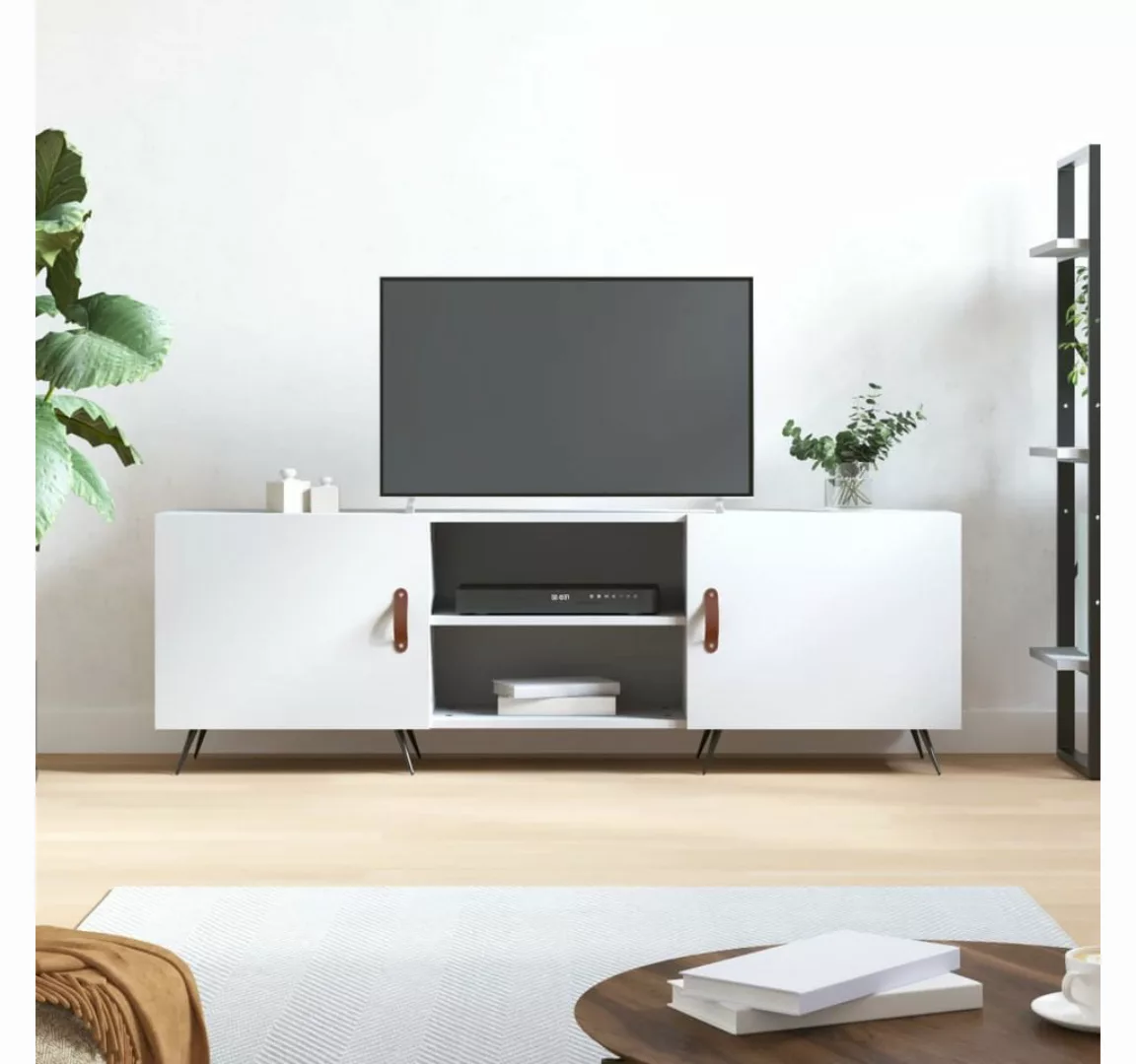 vidaXL TV-Schrank TV-Schrank Weiß 150x30x50 cm Spanplatte TV-Lowboard günstig online kaufen