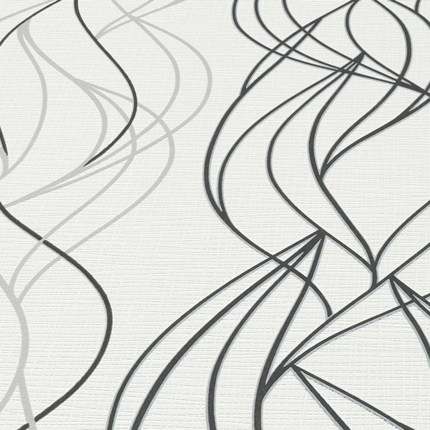 Bricoflor Schwarz Weiß Tapete mit Geschwungenen Linien Vlies Wandtapete mit günstig online kaufen
