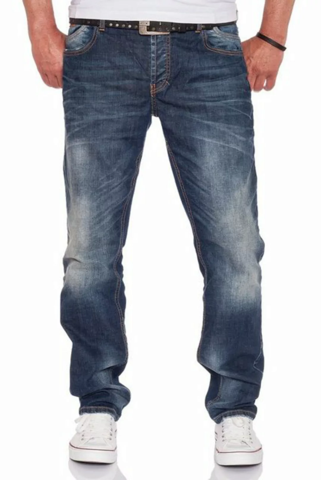 Cipo & Baxx Straight-Jeans dark blue stonewashed günstig online kaufen