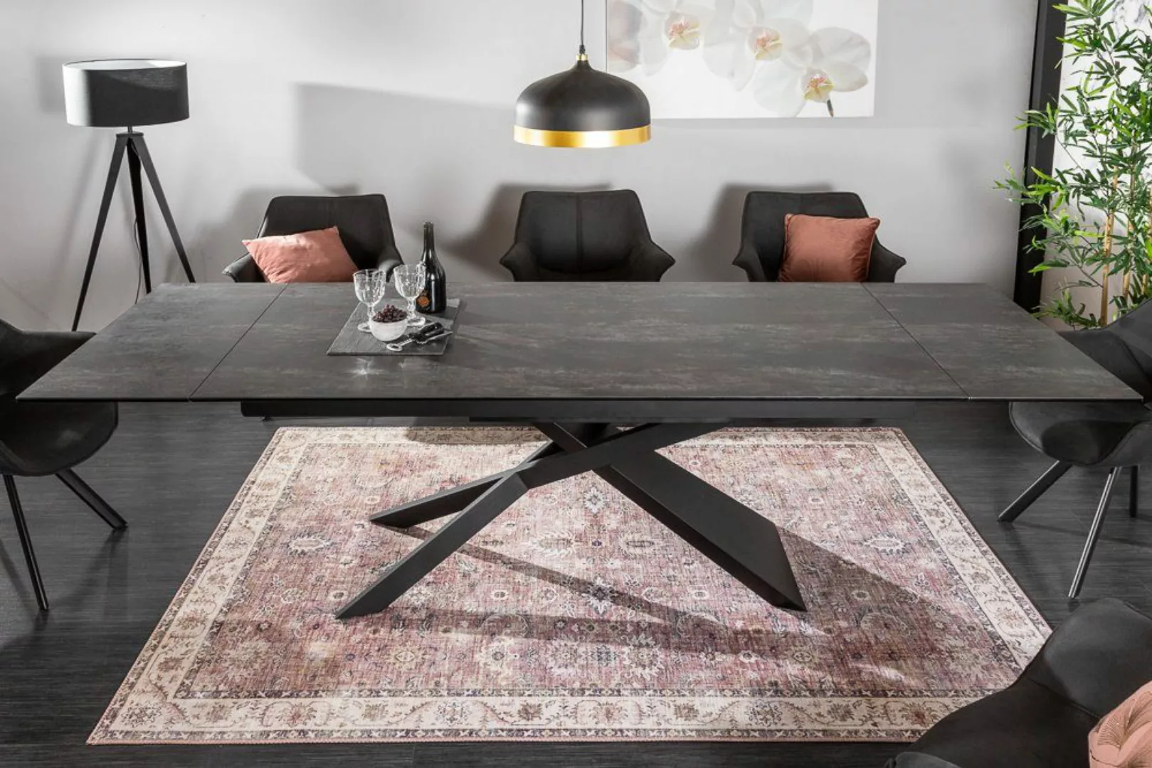 riess-ambiente Esstisch EUPHORIA 180-220-260cm grau / günstig online kaufen