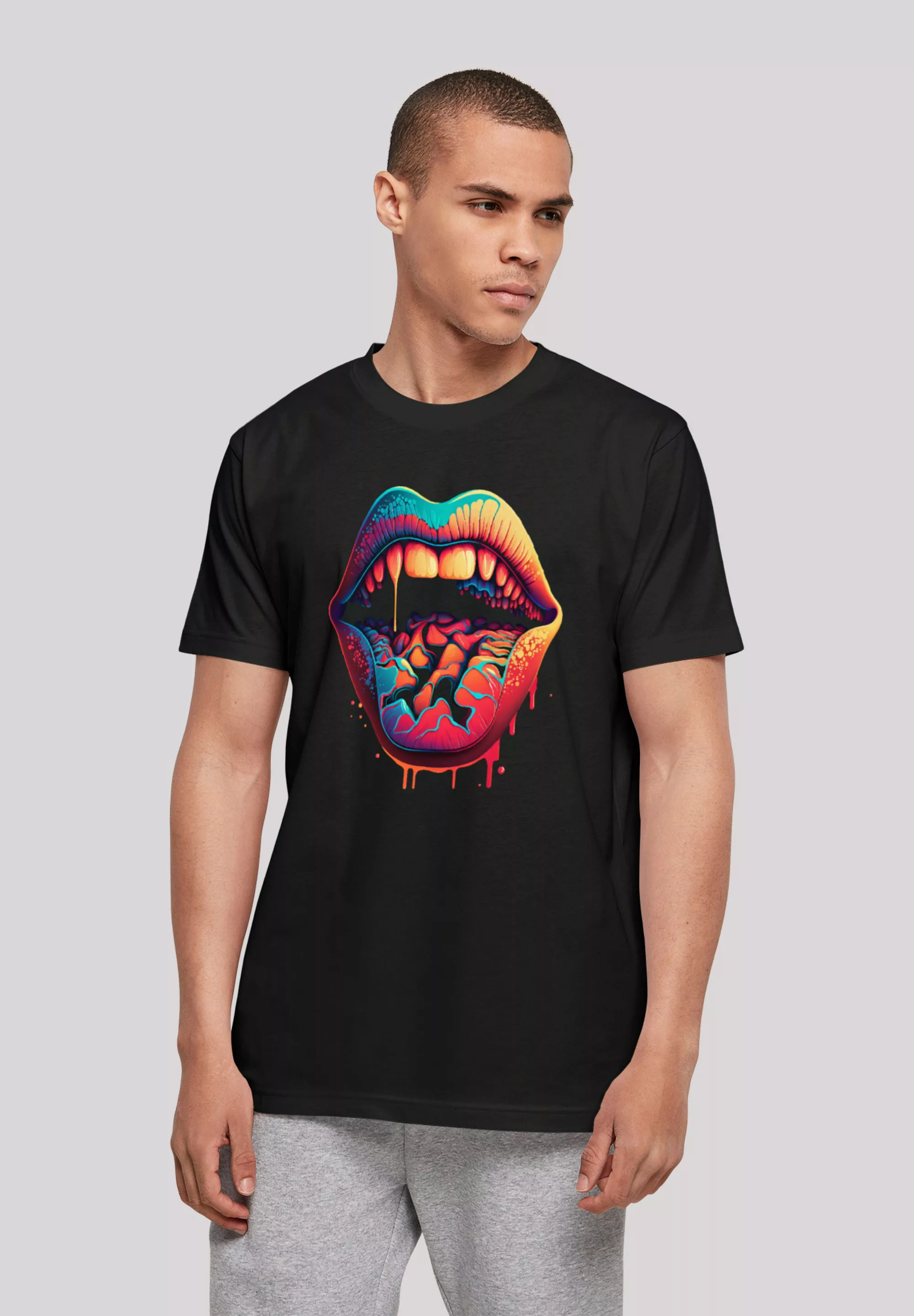 F4NT4STIC T-Shirt "Drooling Lips TEE UNISEX", Print günstig online kaufen