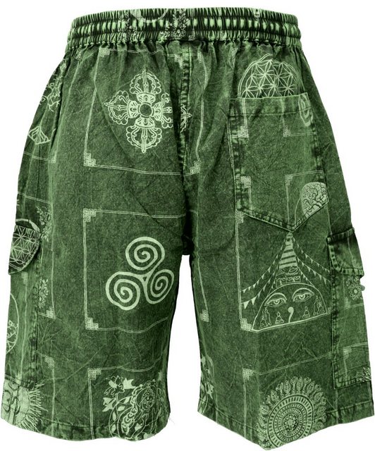 Guru-Shop Relaxhose Ethno Yogashorts, stonewash Shorts aus Nepal -.. Ethno günstig online kaufen