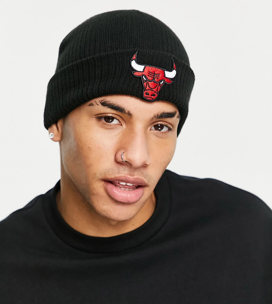 New Era – Chicago Bulls – Strickmütze in Schwarz, exklusiv bei ASOS günstig online kaufen