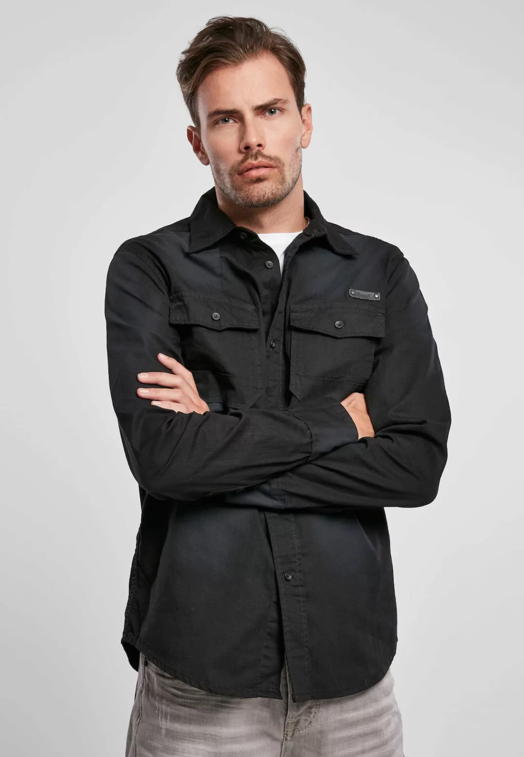 Brandit Langarmhemd "Brandit Herren Hardee Denim Shirt", (1 tlg.) günstig online kaufen