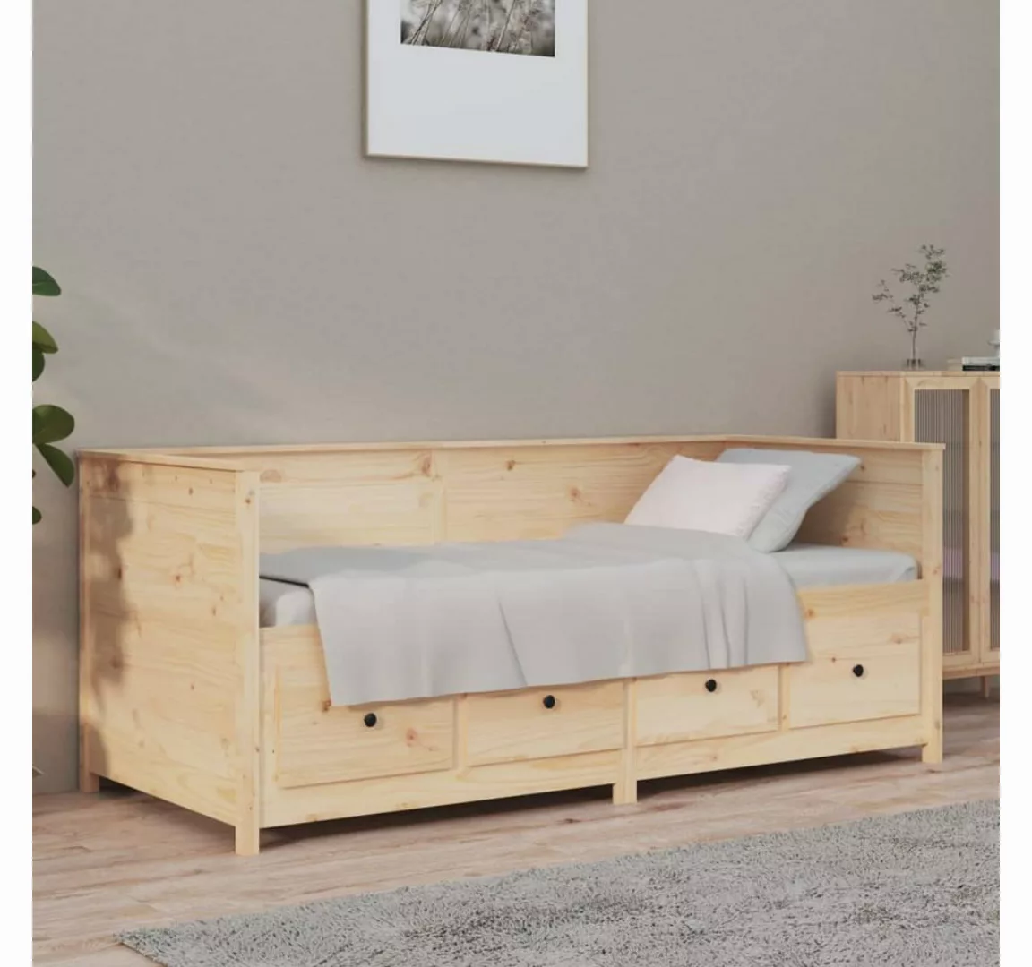 vidaXL Gästebett Tagesbett 75x190 cm Massivholz Kiefer Bett Bettgestell Gäs günstig online kaufen