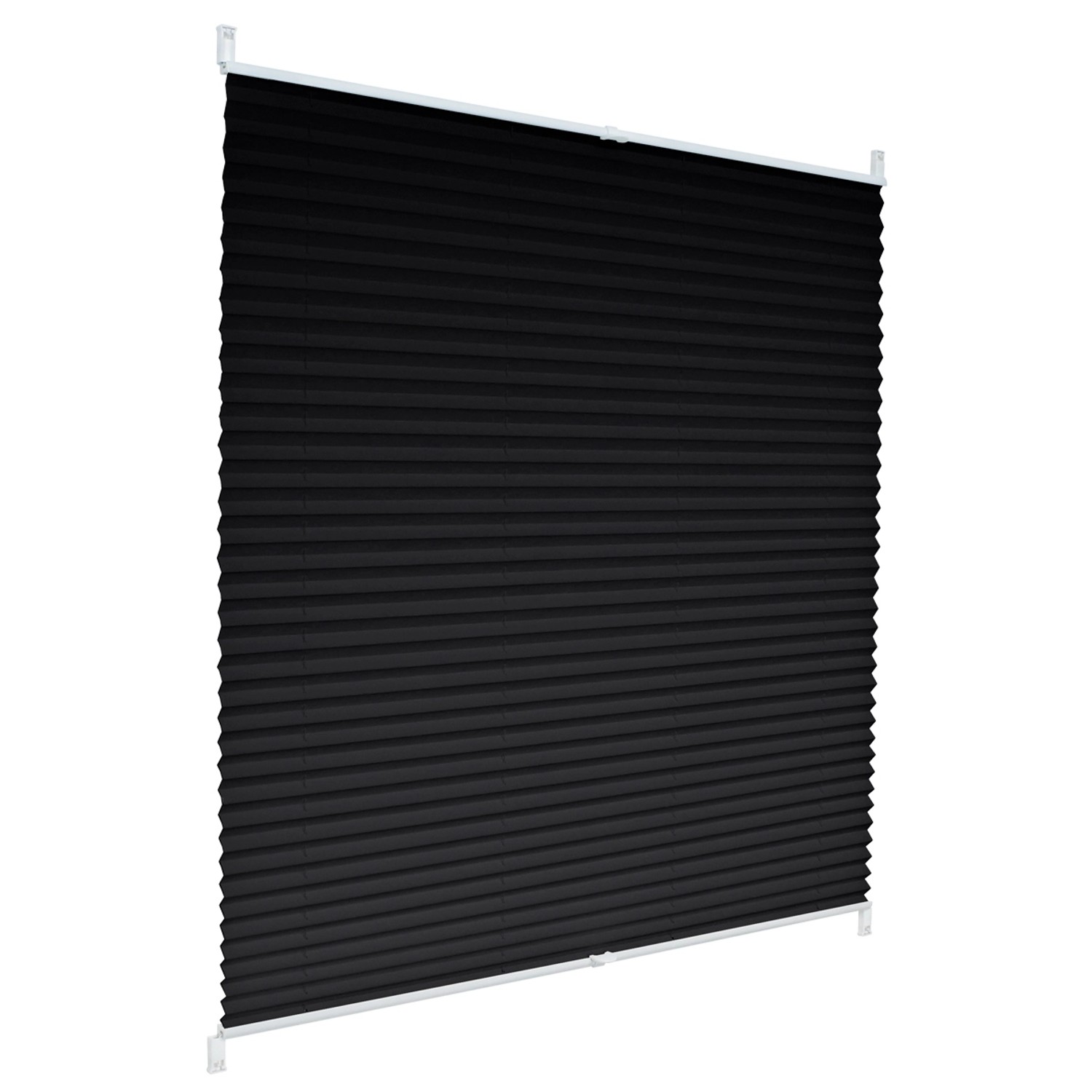 ECD Germany Plissee Klemmfix ohne Bohren 50x100 cm Schwarz Blickdicht Faltr günstig online kaufen